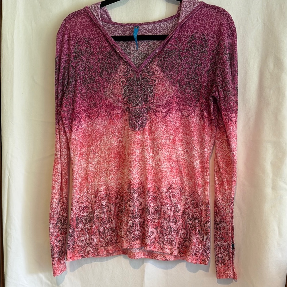 Kuhl Hoodie Pink Ombre Women's Top Size M